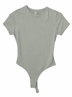 SKIMS Sage Green Crew Neck Short Sleeve Bodysuit Women’s